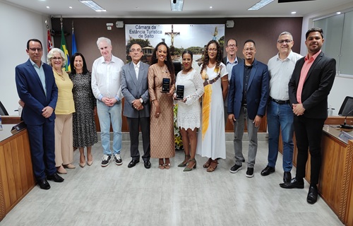 homenageados e autoridades